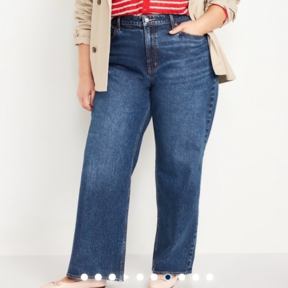 Old Navy Curvy Extra High Waisted Wide-Leg Jeans